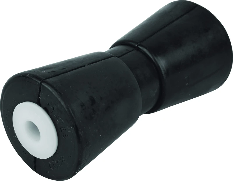 attwood Heavy-Duty Rubber 10" x 5/8" Shaft Keel Roller, Black