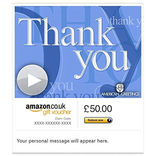 Amazon.co.uk eGift Card -Sincere Thank You -Email - animation - Image 1