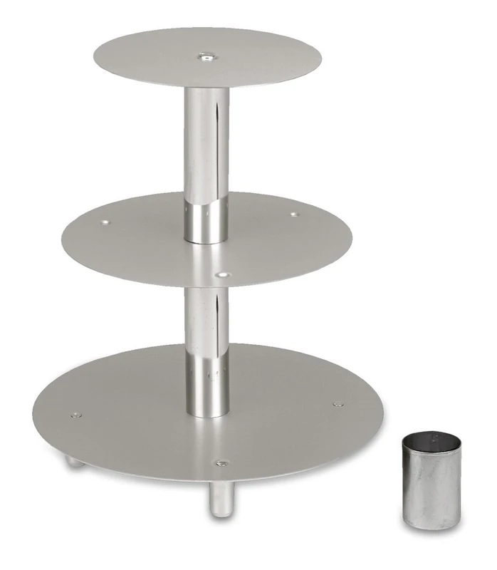 Staedter 5-Storied Cake Stand, 70 cm, Aluminium, Silver, 30 x 30 x 70 cm