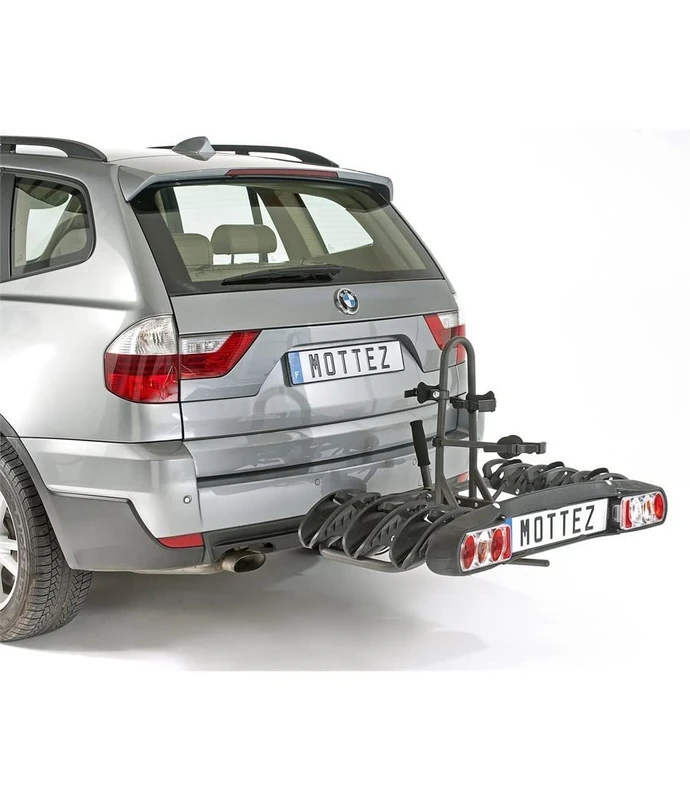 Mottez A021P3RA Adjustable Bicycle Carrier for 3 Bicycles