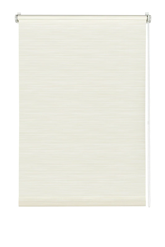 GARDINIA Roller Blind with Subtle Stripes for Clamping or Gluing, Daylight Roller Blind, Opaque, Mounting Kit Included, EASYFIX Roller Blind Decor, Beige, 120 x 150 cm (WxH)