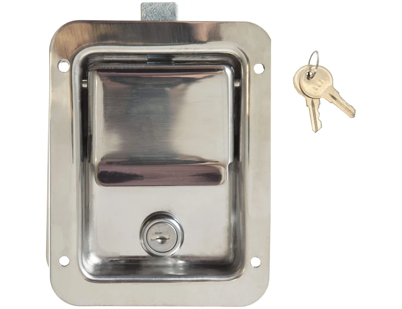 Buyers Products L3885 Standard Flush Latch (Latch,Flush Std.Lk Ss W/Ll71 Cyl&Key) Silver