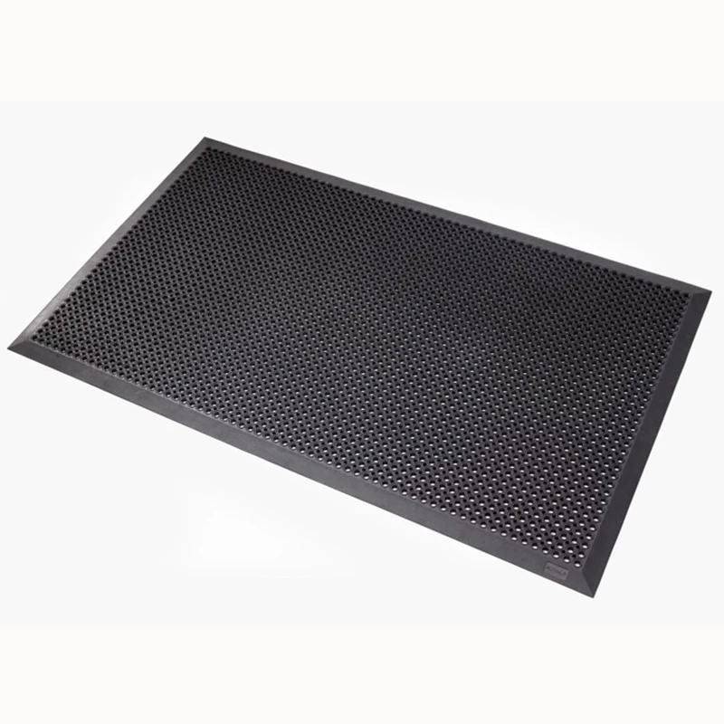 Notrax Mats for Professional Use 599B0046OB Oct-O-Flex Bevelled outdoor rubber entrance mat, BLACK
