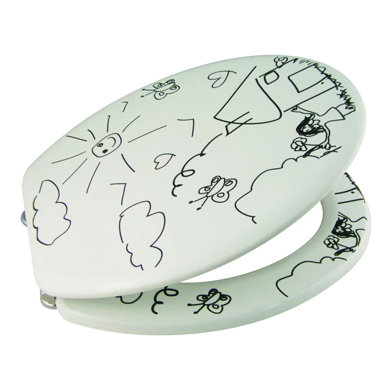 MSV "Kindergarten Toilet Seat, Black/White