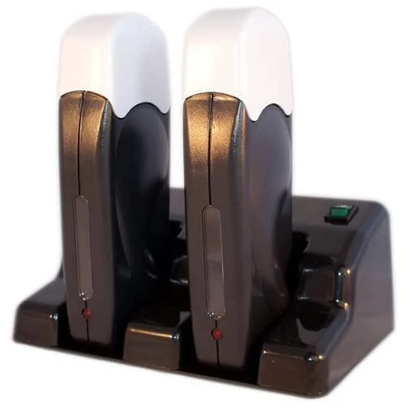 EpilWax 2 Wax Heaters for 100 ml Roll-Ons With Base - Black Style Series - Wax Warmer Devices for Melting Wax Refill Cartridges (Duo, Black)