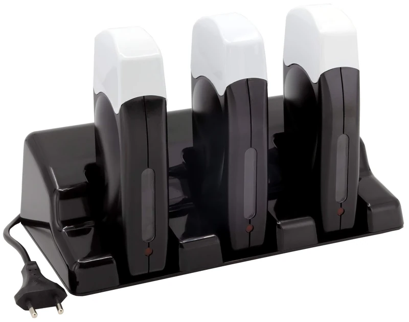 EpilWax 3 Wax Heaters for 100 ml Roll-Ons With Base - Black Style Series - Wax Warmer Devices for Melting Wax Refill Cartridges (Trio, Black)