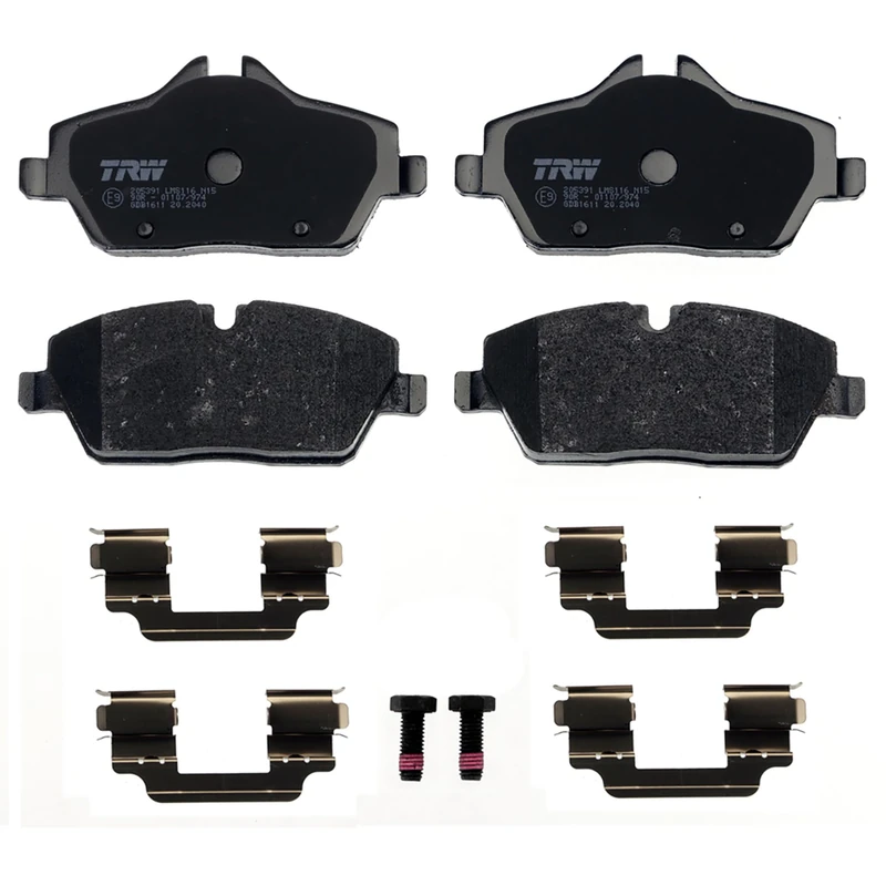 TRW GDB1611 Brake Pad Set of 4 for Mini Mini (R50, R53) 2001-2006 Front Axle and Other Vehicles