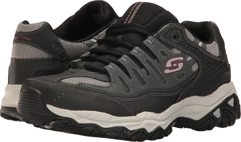 Skechers Men's Afterburn M. Fit, Charcoal/Black, 7 UK