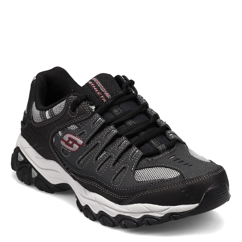 Skechers Men's Afterburn M. Fit, Charcoal/Black, 12 - Image 1