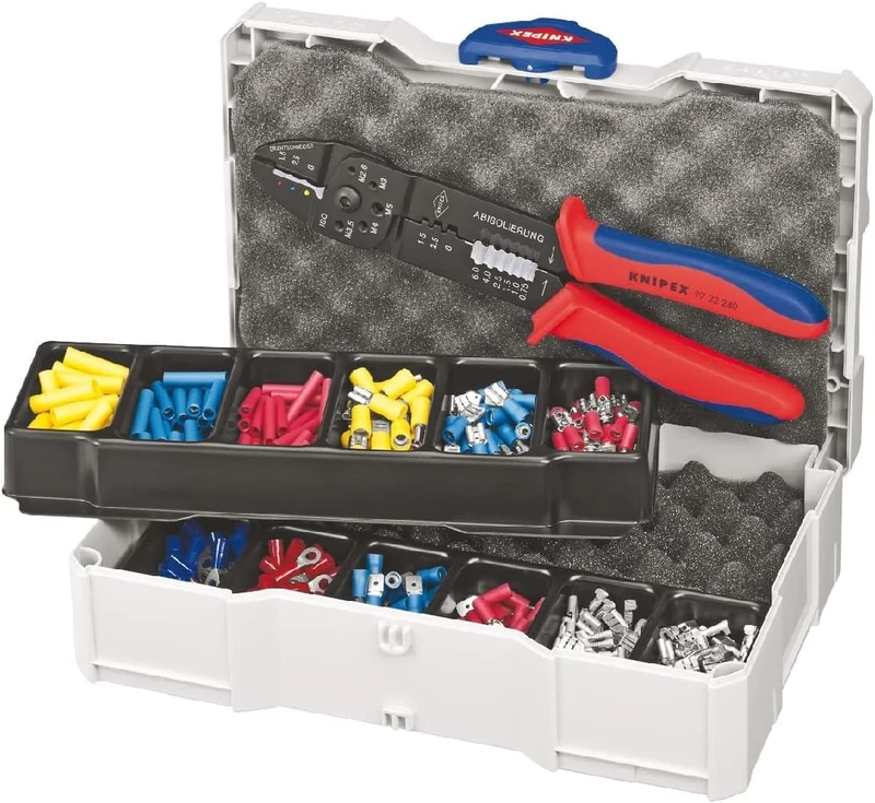 KNIPEX Crimp Assortment for Cable Connectors 13 Parts 265 mm, 97 90 25