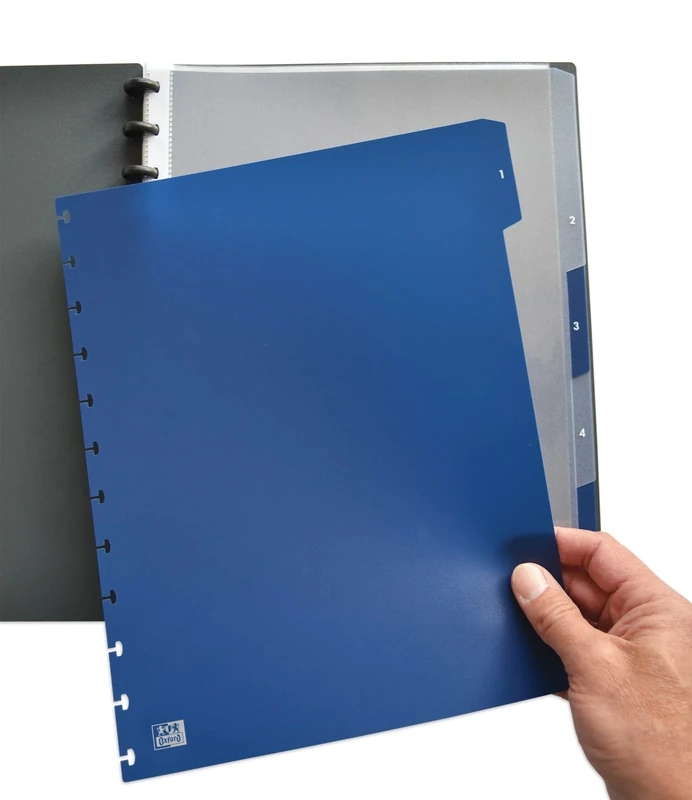 Elba Manageme 61464 Dividers for Spiralbound Folders 5 Sections Vario-Zipp System A4 Pack of 10 Translucent