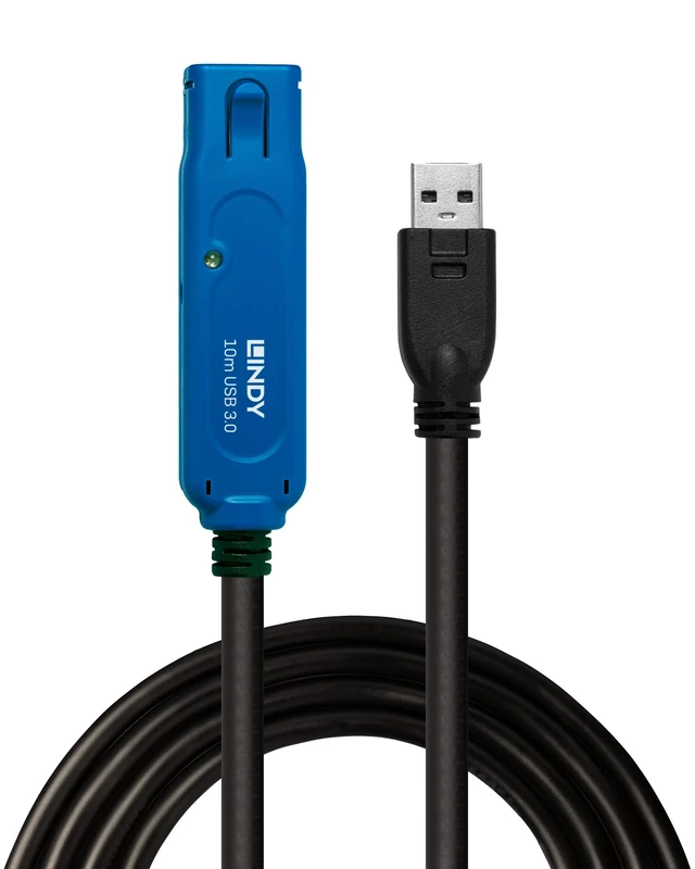 Lindy 10m USB 3.0 Active Extension Cable Pro, Long Distance Repeater, Extends USB devices, PCs, Laptops, Xbox, PS4, PS5, VR Headset, Printer, Scanner, Webcam, Interactive Whiteboards.