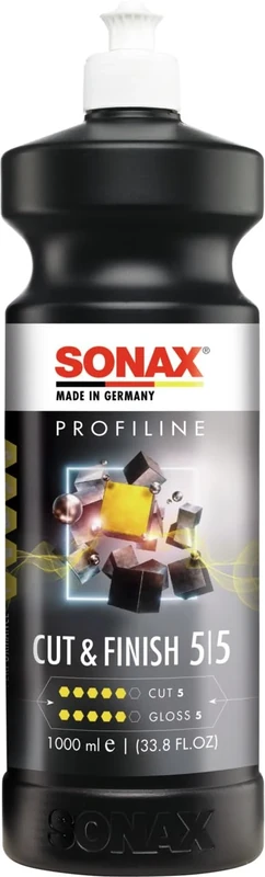 SONAX PROFILINE Cut+finish (1 Litre) - One-step Polish Including Gloss Finish for Medium Scratch Profiles | Item No. 02253000