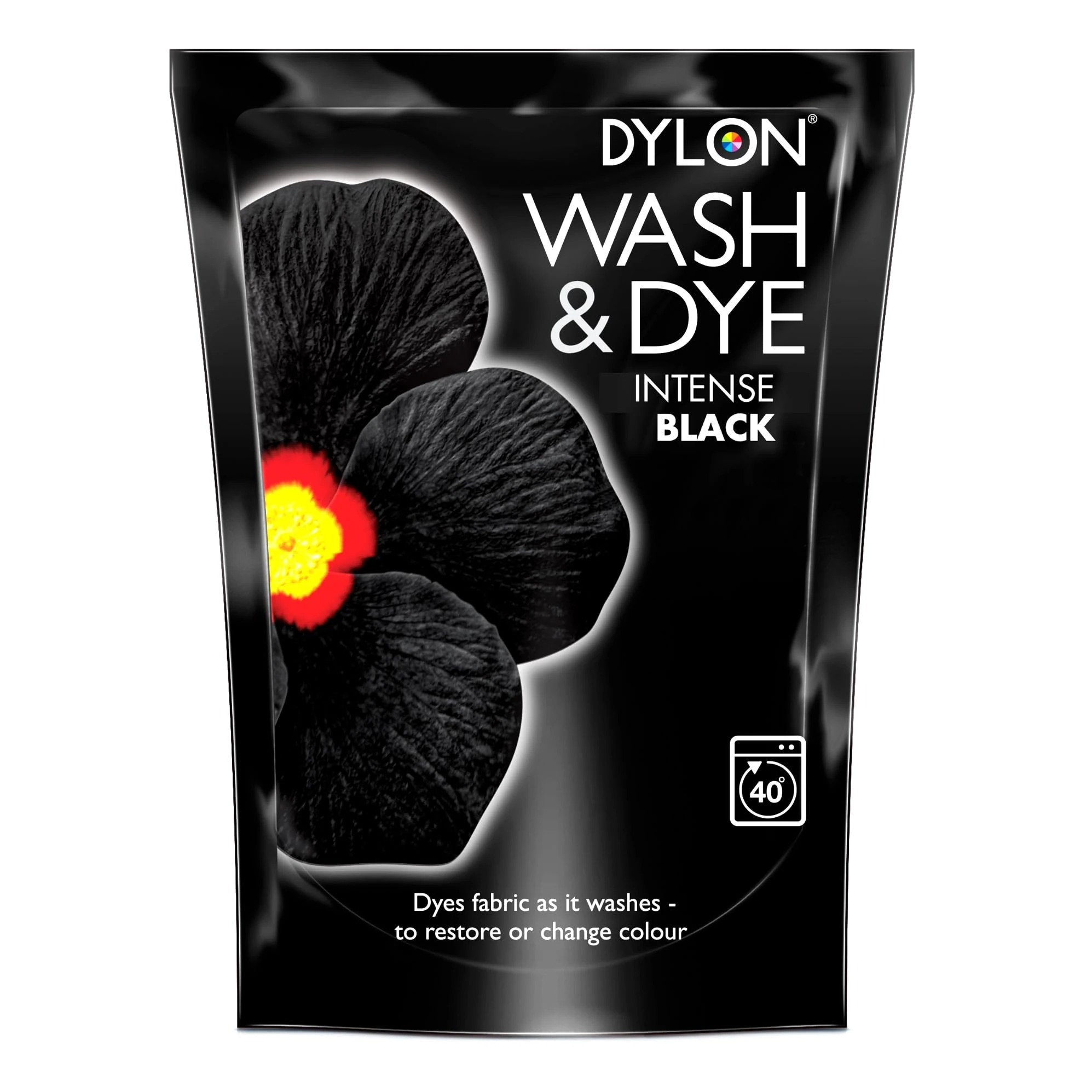 Dylon Wash & Dye Fabric Dye for Clothes & Soft Furnishings - Intense Black / Velvet Black