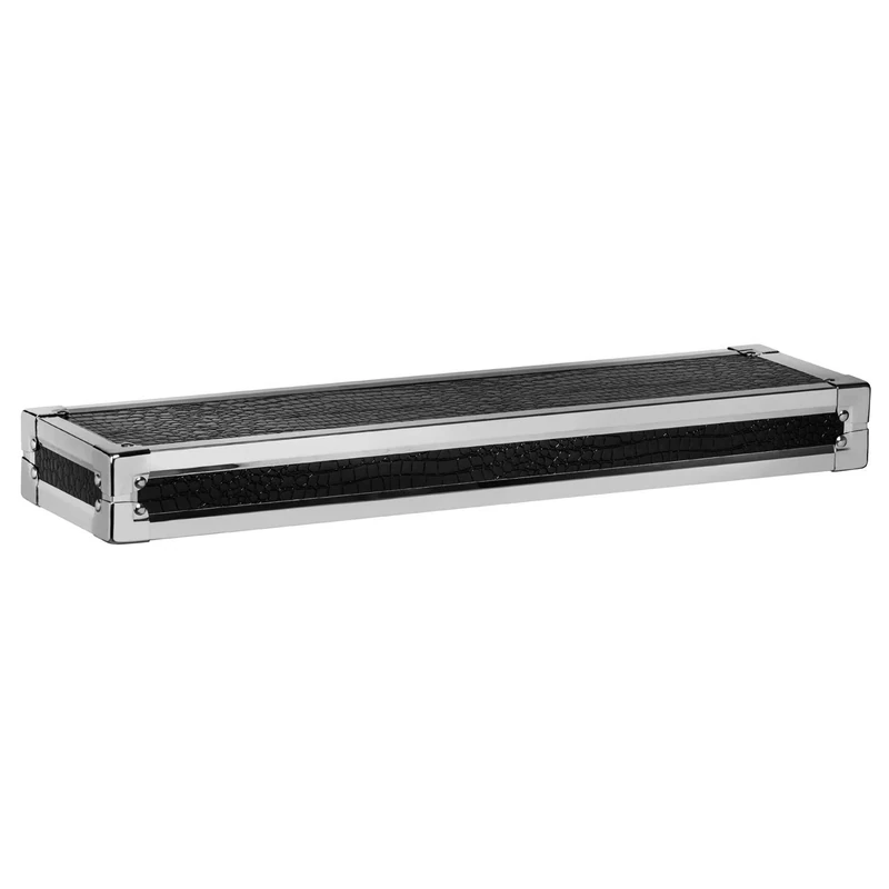 Premier Housewares Crocodile Effect Wall Shelf, 81 cm - Stainless Steel