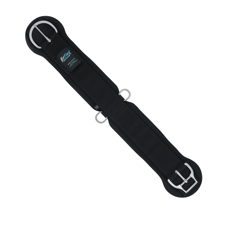 Weaver Equine AirFlex Roper Horse Cinch, Anti-Slip Nylon Webbing Saddle Cinch Girth with Smart Cinch Buckle, Western Horse Riding Supplies, Black