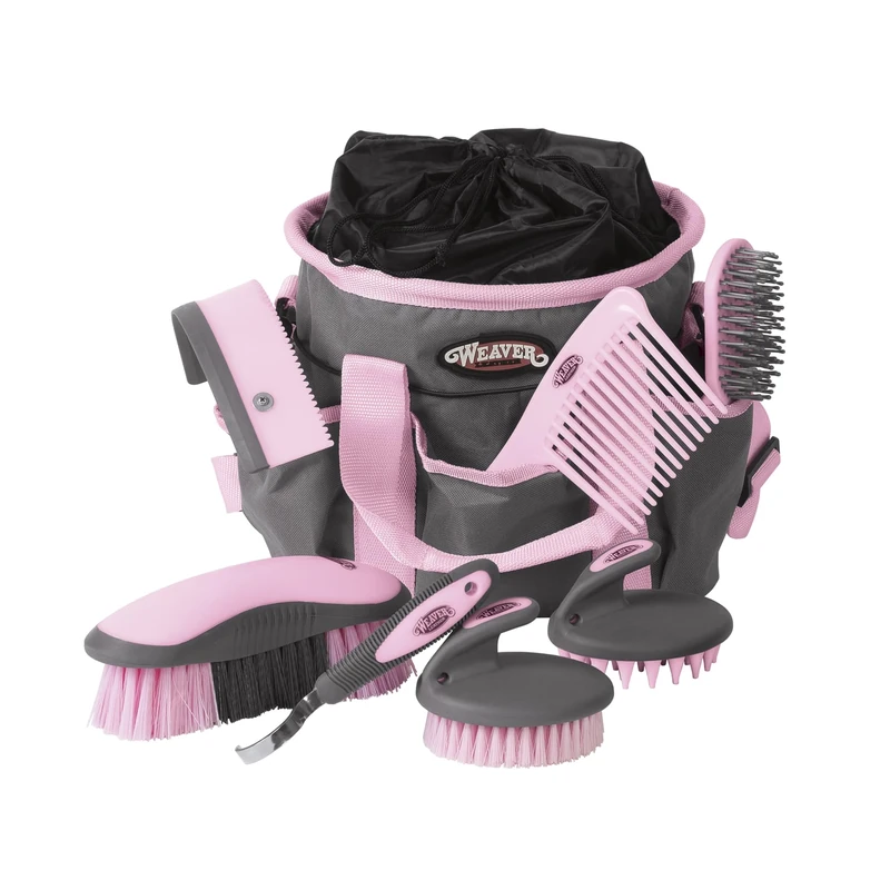 Weaver Leather Grooming Kit, Gray/Pink