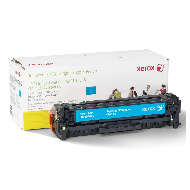 Xerox Compatible Cyan Toner Cartridge for Use in HP CLJ Pro 300/300 MFP/400/400 MFP Equivalent to HP 305A/CE411A One Size