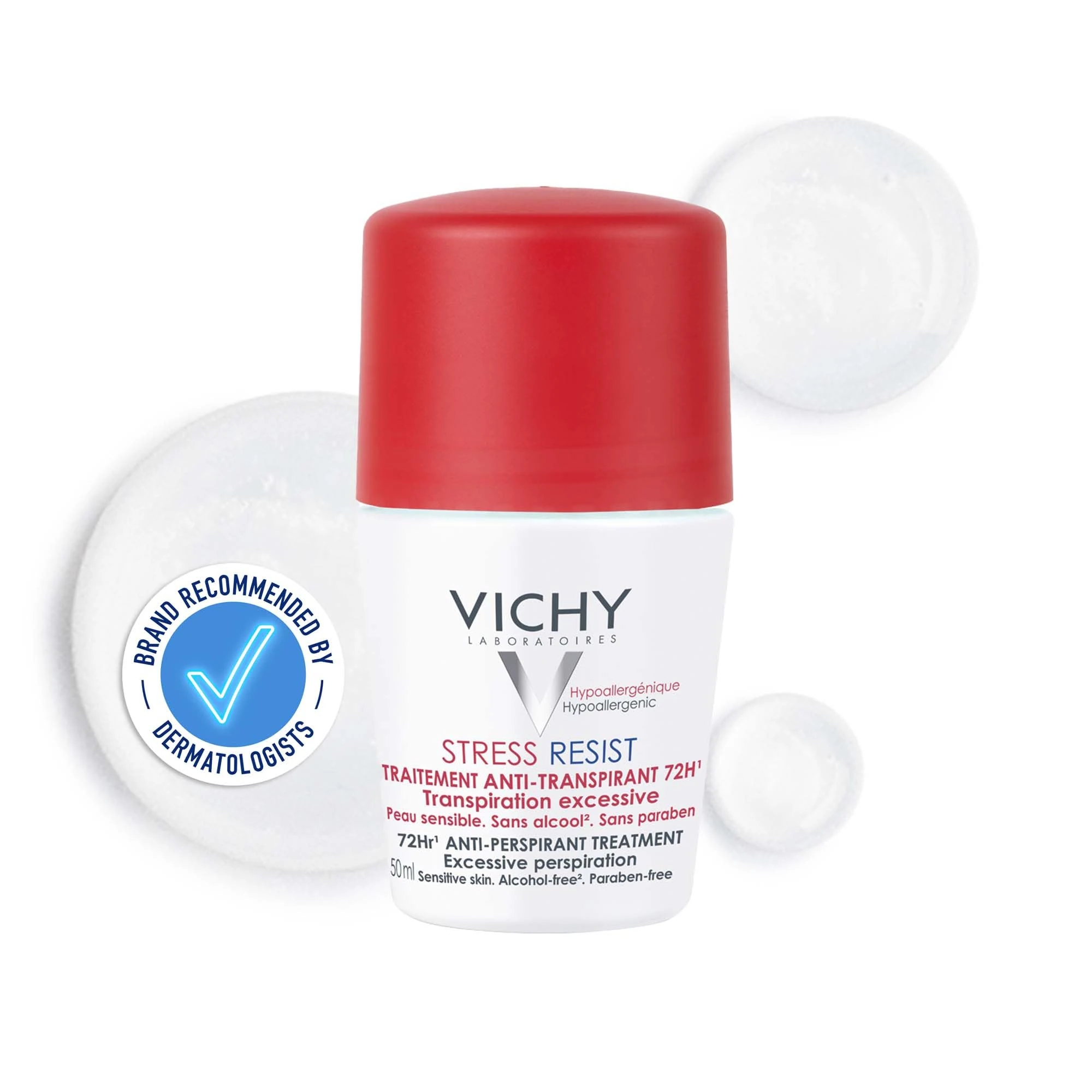 Vichy 72H Stress Resist Roll-On Anti-Perspirant for Sensitive Skin 50ml