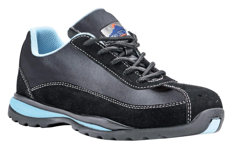 Portwest Steelite Women's Safety Trainer S1P HRO, Size: 4One Size, Colour: Black, FW39BKR40