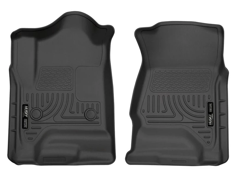 Husky Liners Weatherbeater Series | Front Floor Liners - Black | 18231 | Fits 2015-2020 Cadillac Escalade/ESV/Suburban/Tahoe/GMC Yukon/XL, 2014-2019 Silverado/Sierra 1500 Crew/Double Cab 2 Pcs