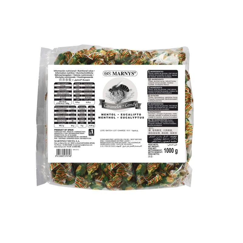 Marny's Propolis Candy with Honey, Menthol and Eucalyptus 1 kg - Image 1
