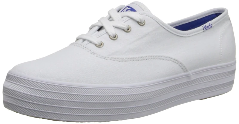 Keds Women's TRIPLE Sneaker, White, 4.5 UK