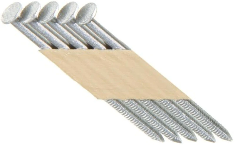 Grip Rite Prime Guard MAXC62908 33-Degree Paper Tape 3-1/4-Inch by .131-Inch Ring Shank Off-Set Round Head, Stainless Steel Nails 1000 Per Box