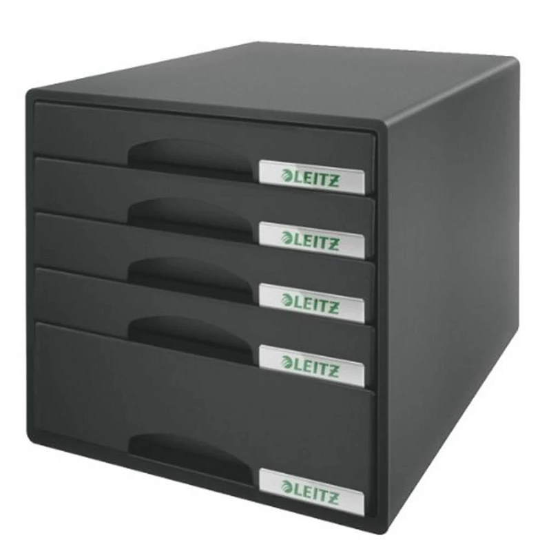 Leitz 52110095 5 A4 Drawer Cabinet, Organiser, Plus Range, Black