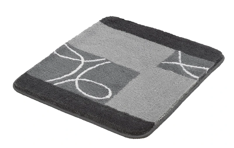 Meusch Curly 2671905331 Slate-Coloured Bath Mat 55 x 65 cm