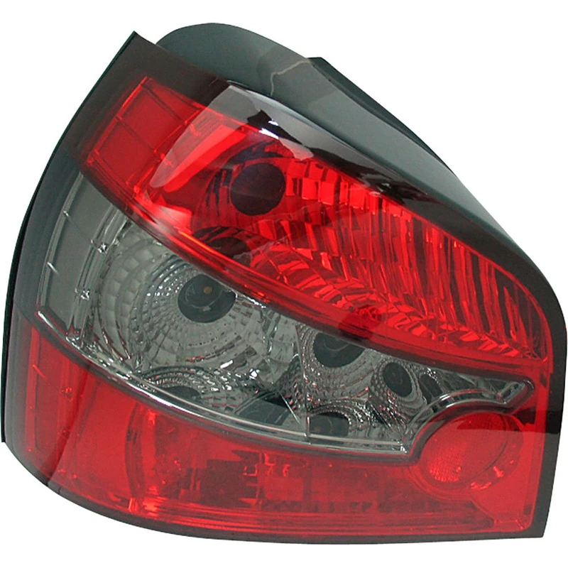 AutoStyle Set Tail Lights compatible with Audi A3 8L 1996-2003 - Red/Smoke
