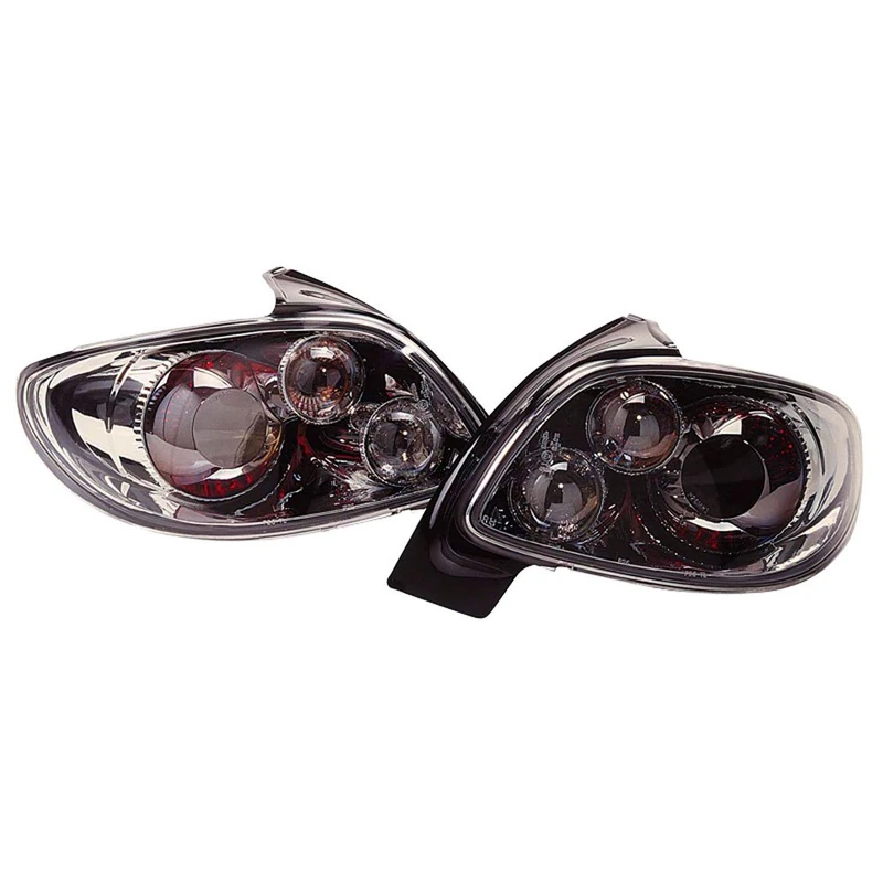 AutoStyle Set Tail Lights compatible with Peugeot 206 excl. CC/SW - Chrome