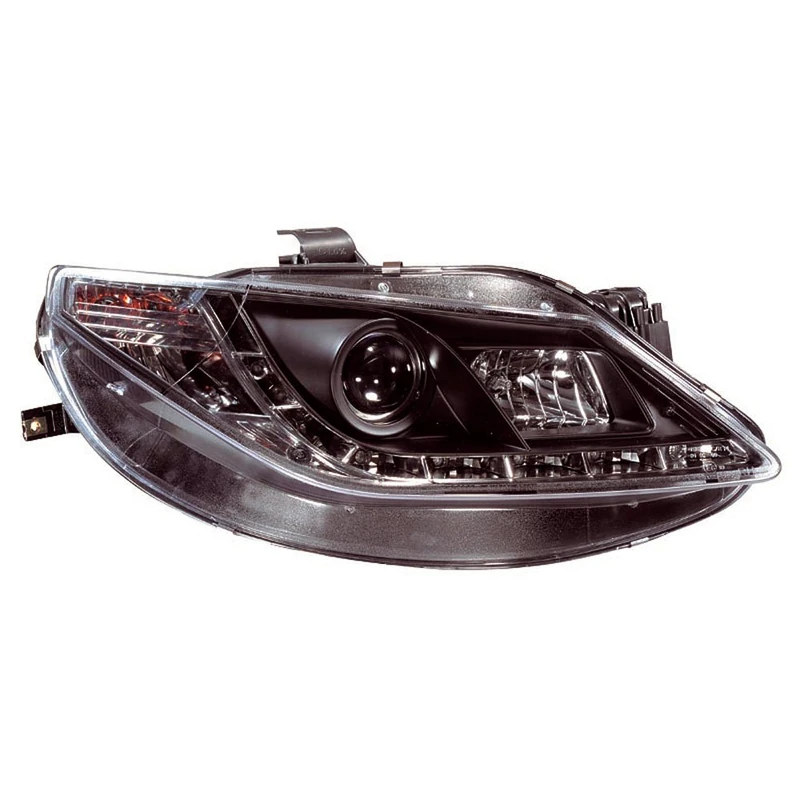 AutoStyle Set Headlights incl. DRL compatible with Seat Ibiza 6J 3/5-doors 2008-2012 - Black - Image 1