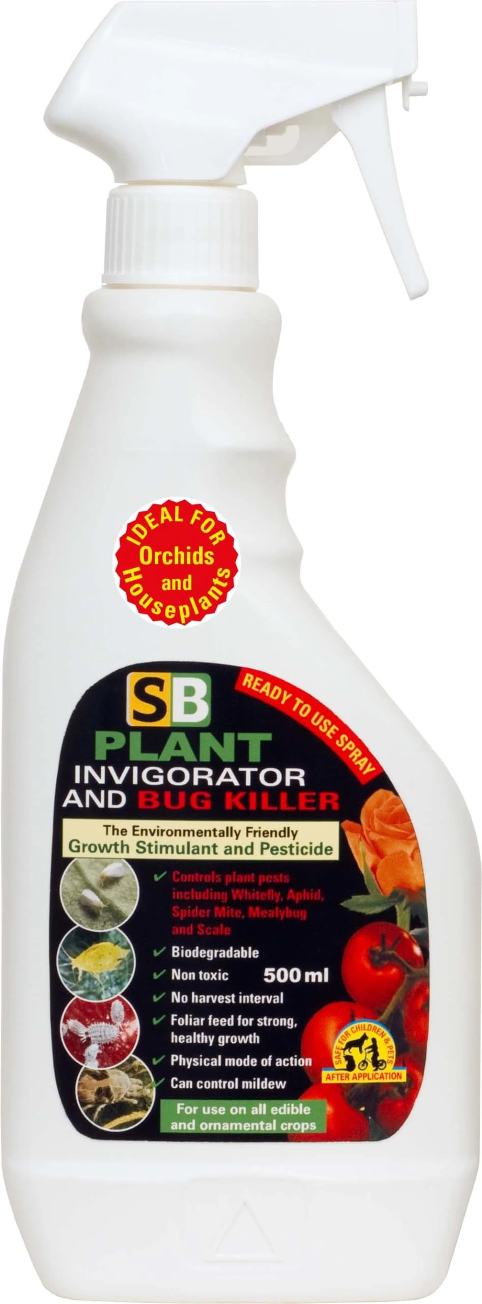 Growth Technology Ltd SB Plant Invigorator and Bug Killer 500ml - Ready to Use, White