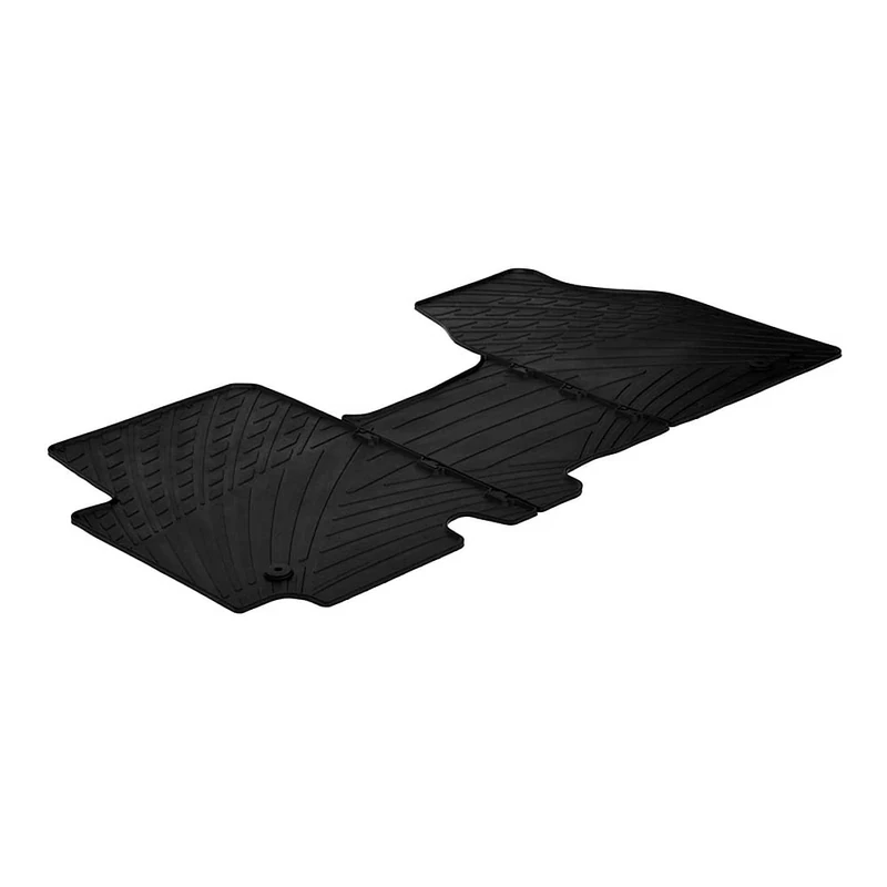 Set of rubber mats compatible with Renault Traffic / Opel Vivaro 2001-2014 (TK profile 3 pieces + mounting clips)