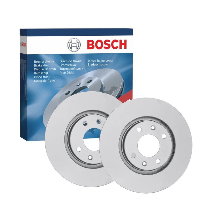 Bosch BD876 Brake Disc Set - 282.6 mm Vented Coated Discs - Front Axle - ECE-R90 Certified - Great Cooling, Advanced Corrosion Protection - 1 Set of 2 Discs
