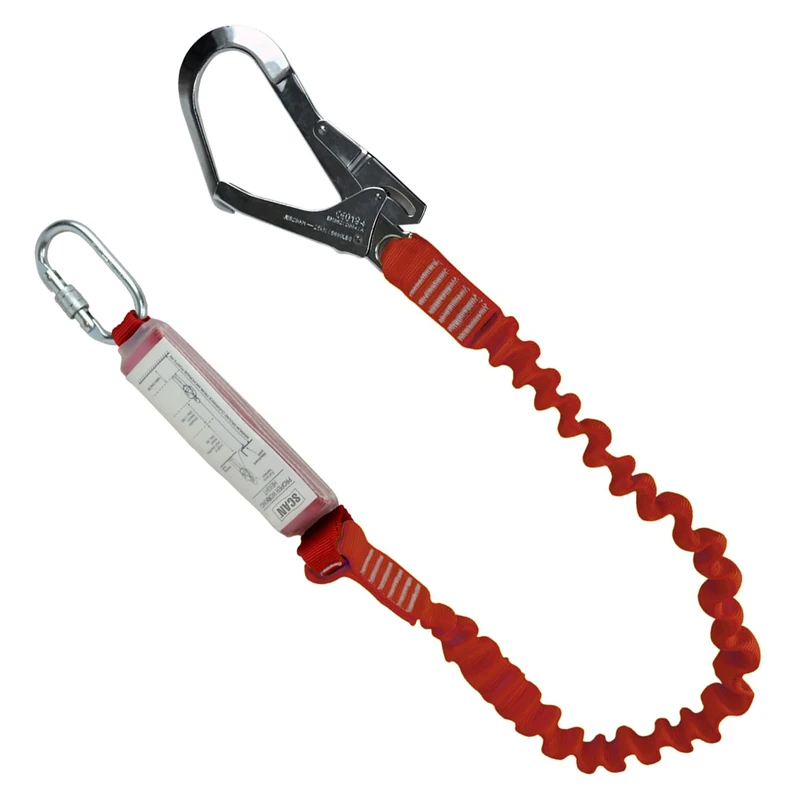 Scan Fall Arrest Lanyard 1.95M Shock Absorbing, Scaffold Hook and Connect Lanyard. EN 355/354/362
