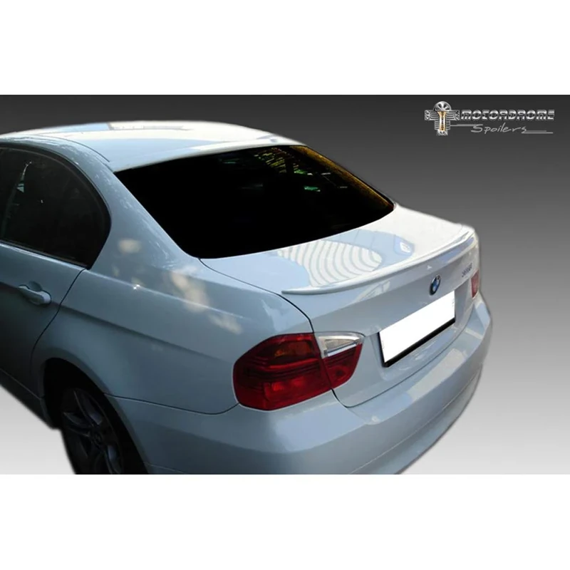 Motordrome Trunk spoiler lip compatible with BMW 3-Series E90 Sedan 2005-2012 (PU)
