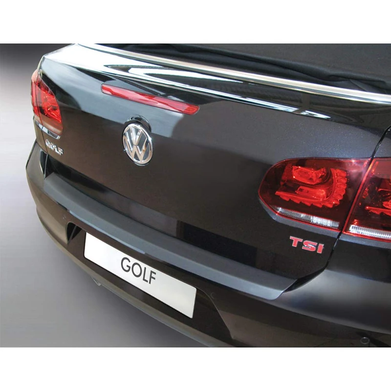 RGM ABS Rear bumper protector compatible with Volkswagen Golf VI Cabrio 2011- Black