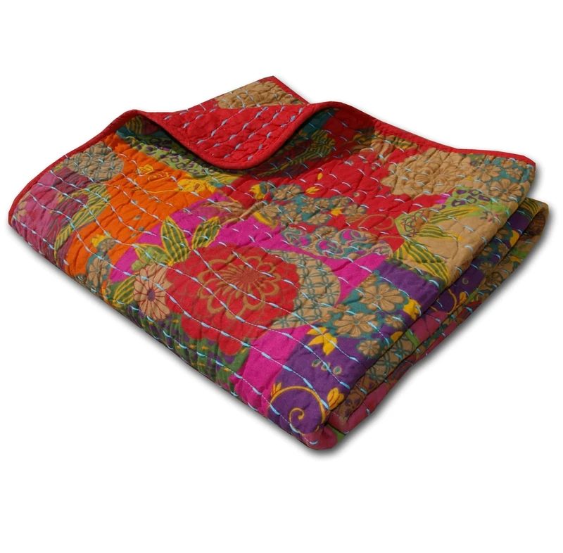 Greenland Home Jewel Quilted Throw, Multi - Image 1