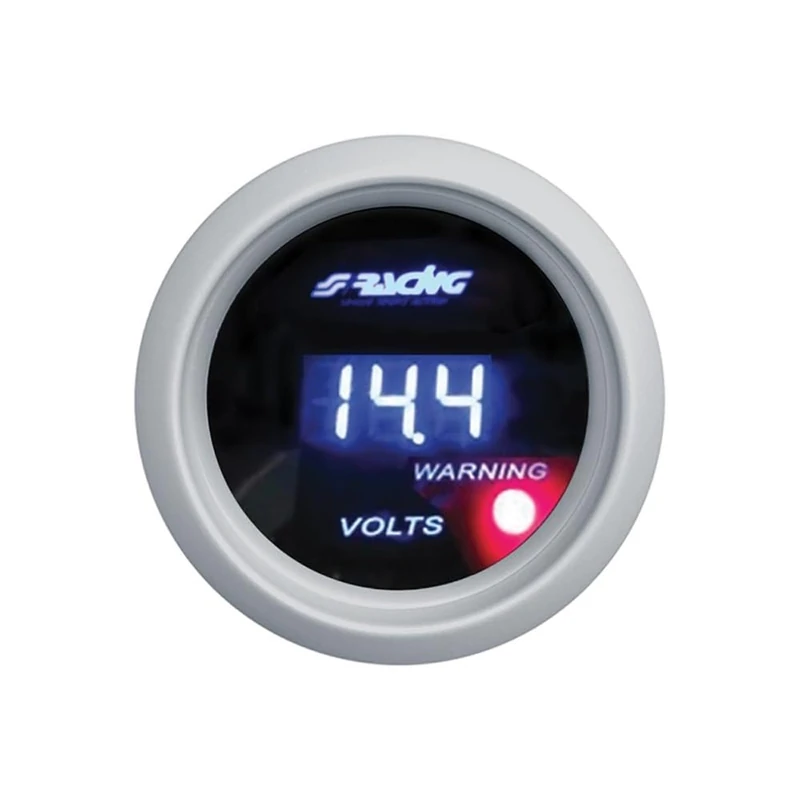 Simoni Racing VM/D Digital Voltmeter Gauge, Black Background