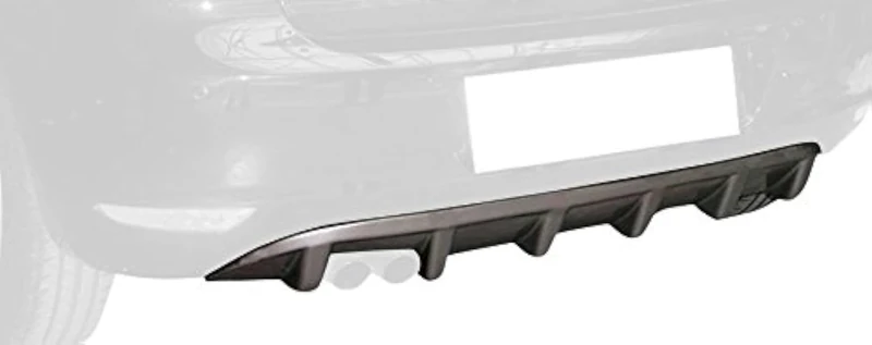 Motordrome Rear bumper skirt (Diffusor) compatible with Volkswagen Golf VI 3/5-doors 2008-2012 (ABS)