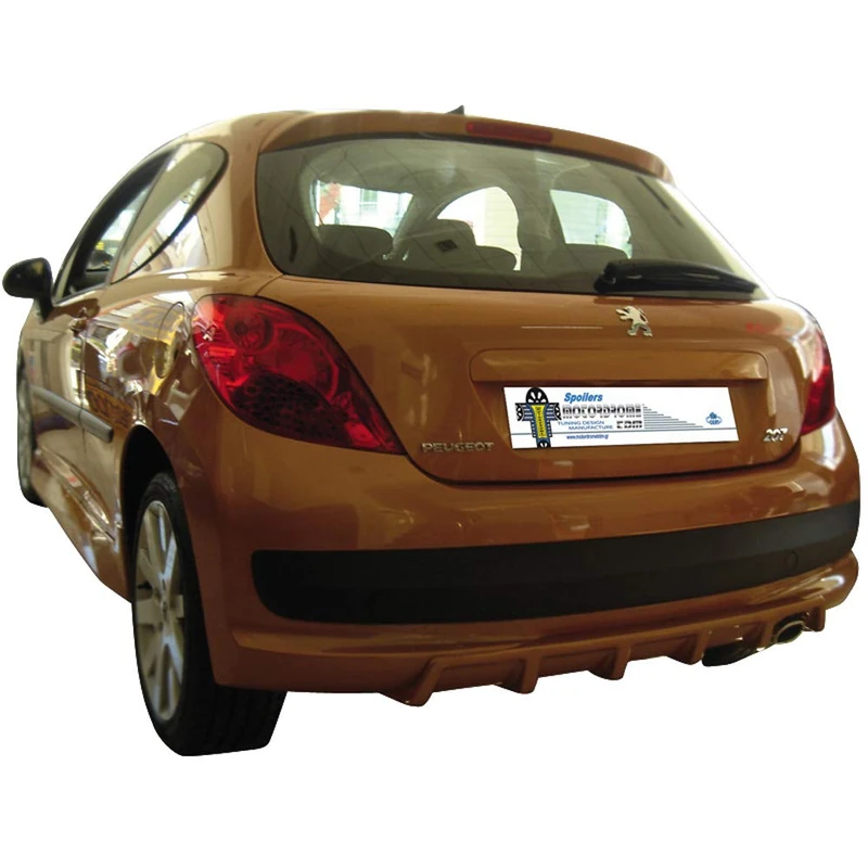 Motordrome Rear Diffuser compatible with Peugeot 207 3/5-doors 2006- (ABS)
