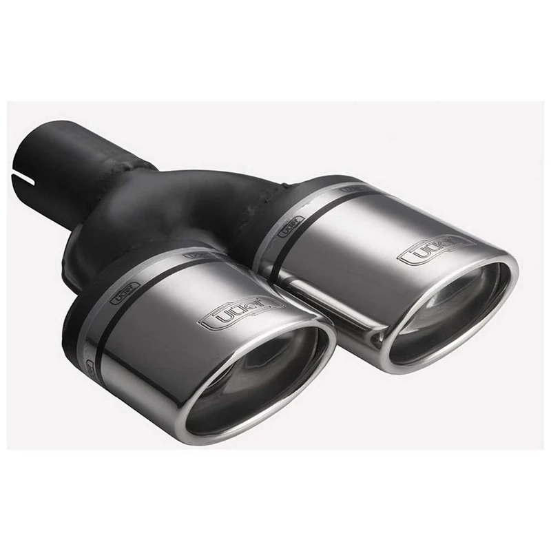 Ulter Sport Exhaust finisher (left) - Double Oval 95x65mm Slanted - Length 200/180mm - Installation ->50mm - Inox