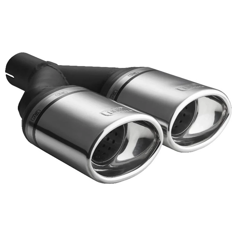 Ulter Sport Exhaust finisher - Double Oval 120x80mm - Length 250mm - Installation ->50mm - Inox