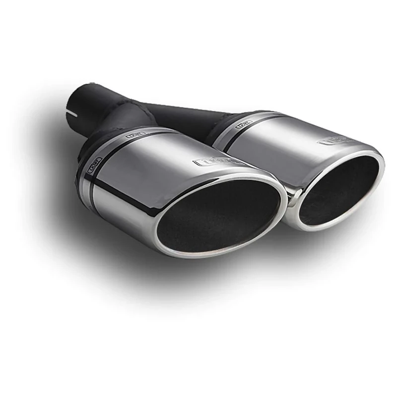 Ulter Sport Exhaust finisher - Double Oval 95x65mm Slanted Type II - Length 200mm - Installation ->50mm - Inox