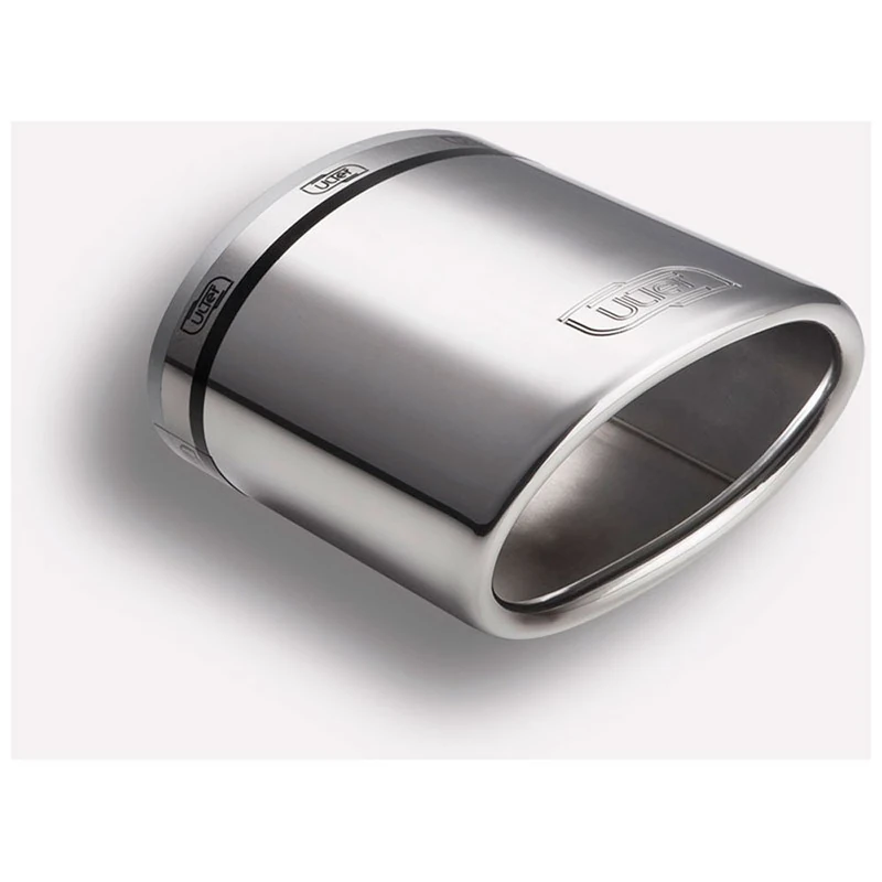 Ulter Sport Exhaust finisher - Oval 120x80mm Slanted - Length 120mm - Installation 50-65mm - Inox