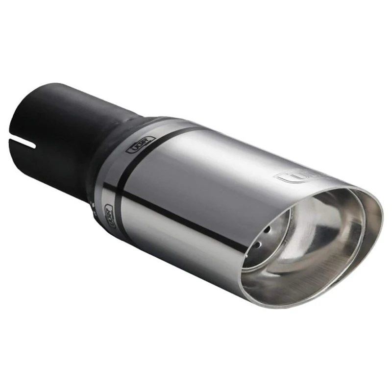Ulter Sport Exhaust finisher - Oval Race 95x65mm Slanted - Length 120mm - Installation ->50mm - Inox