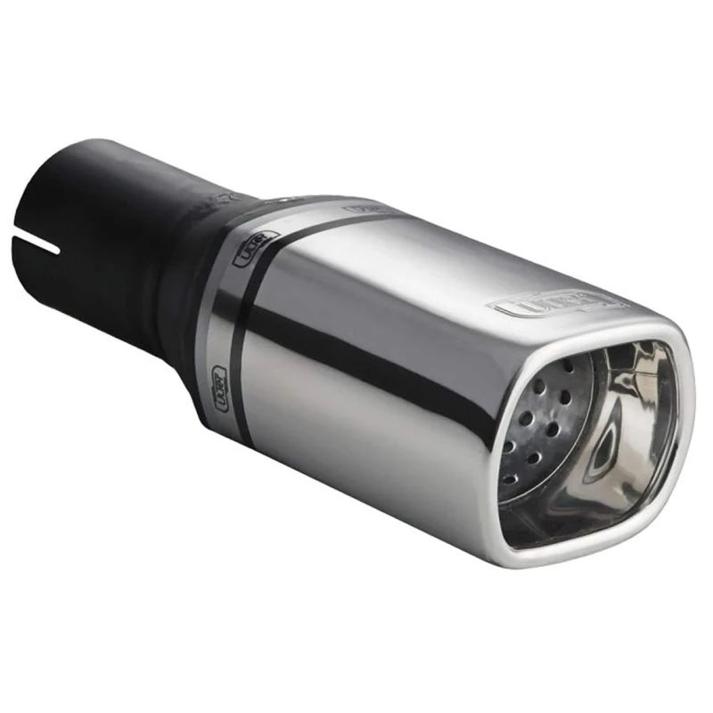 Ulter Sport Exhaust finisher - Rectangular 80x65mm - Length 120mm - Installation ->50mm - Inox