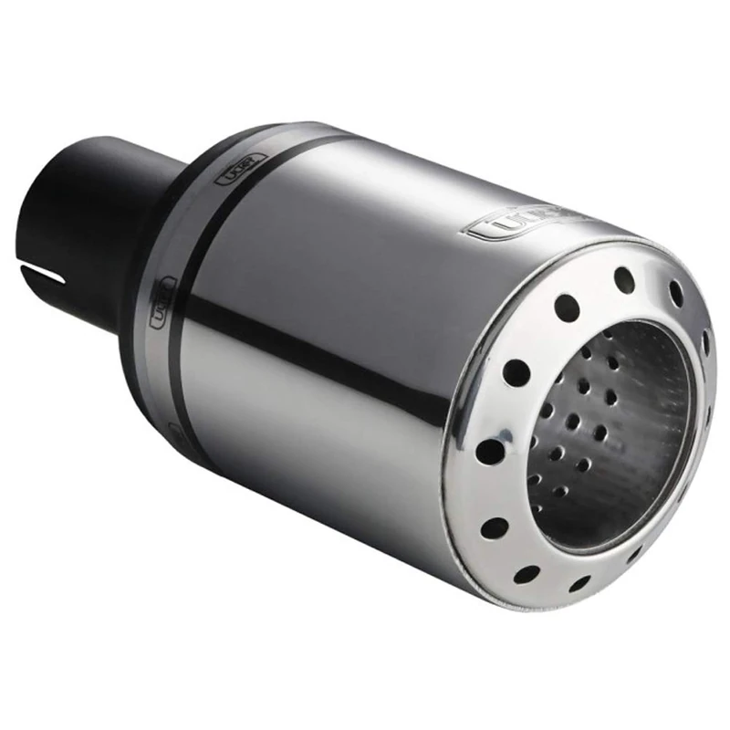 Ulter Sport Exhaust finisher - Round Ø100mm Bullet - Length 120mm - Installation ->50mm - Inox